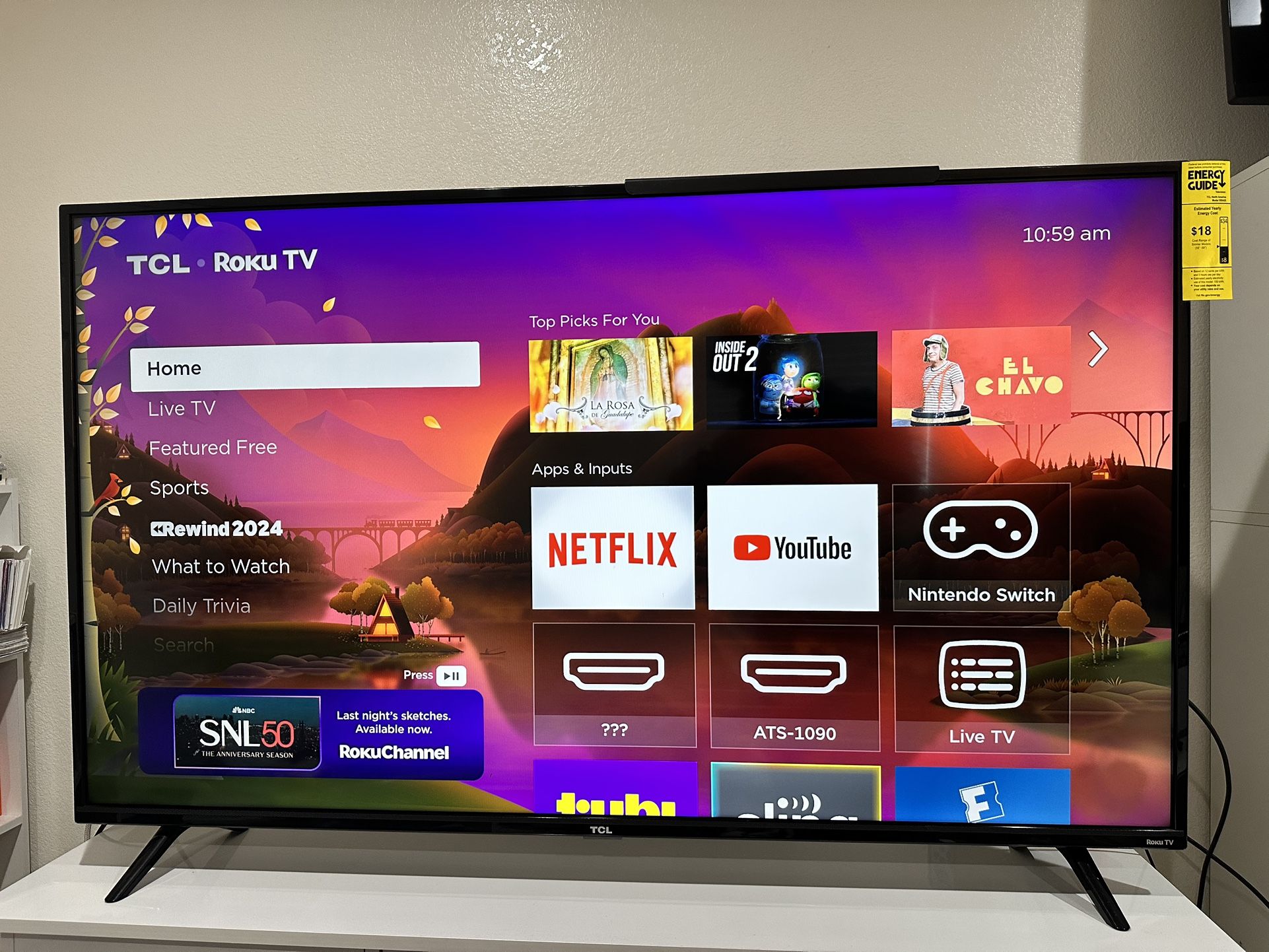 55 TCL Roku TV