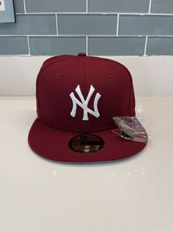 Exclusive New Era 59Fifty New York Yankees 1996 World Series Patch Hat - Cardinal, White