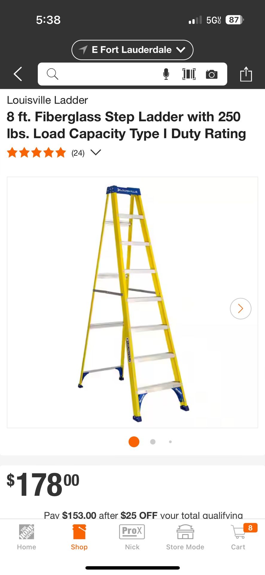 Louisville 8’ Ladder