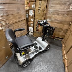(Little crack) Movcan S-02 4 Wheel Electric Mobility Scooter-419 LB Capacity,Foldable Mobility Scooter for Travel,Adult,Elderly,Electric Wheelchair De