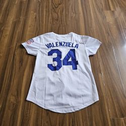 Dodgers Woman Valenzuela White Jerseys $50ea Firm