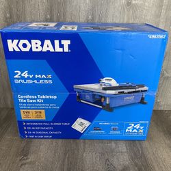 Kobalt 24V Max Brushless Cordless Tabletop Tile Saw Kit