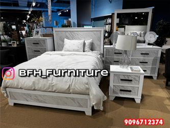 New 4pcs Queen size bedroom set with Orthopedic mattress included
