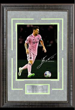 Messi signed frame Inter Miami win