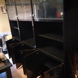 Lighted Black Lacquer Entertainment Center $225 OBO
