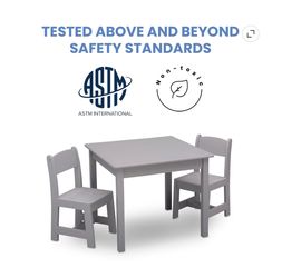NEW IN BOX - Delta Children MySize 2 Chair & Table Set in grey