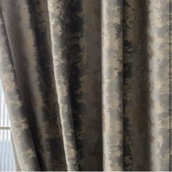 Velvet curtain 2 panel set