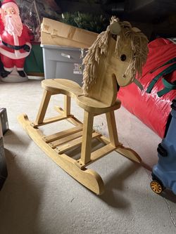 Wooden rocking horse