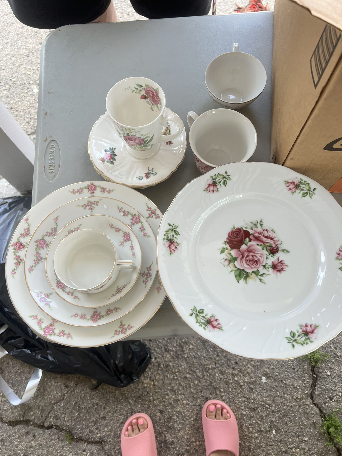 Bridal Shower Decor Mixed pink China Wear $500 Or best offer