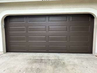 New Dark Brown Garage Door 16x7 + FREE Install (Short / Long Panel)