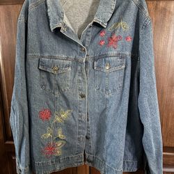 Floral Jean Jacket by Jane Ashley