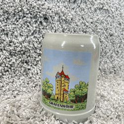 Vintage Grafenwöhr Beer Stein Mug 0.5L Made in West Germany Stone Ceramic