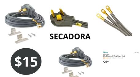 6 ft. 3-Prong 30 Amp Dryer Cord