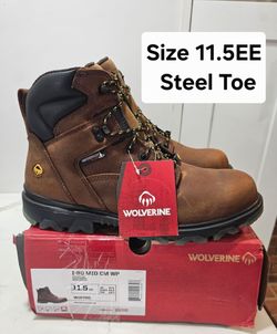 Wolverine Steel Toe Work Boots Size 11.5W