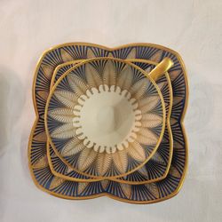 Vintage Alka Kunst Porcelain 3pc Set