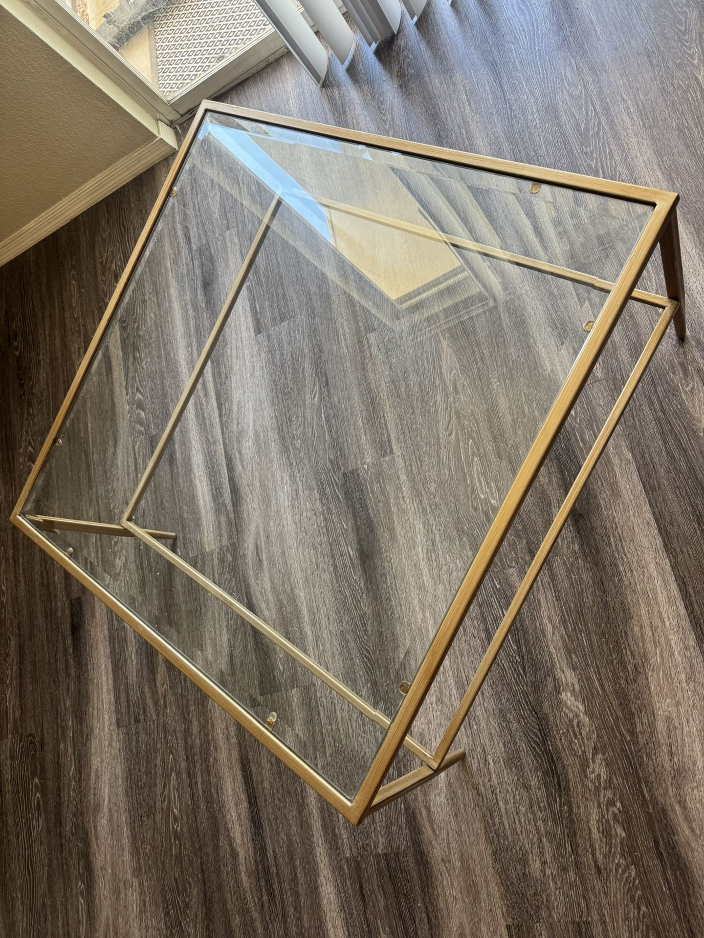 Gold & Glass Coffee Table 