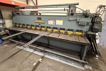 Cincinnati 10' x 10Ga Mechanical Power Shear Sheet Metal Squaring 36" Back Gauge