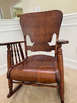 Antique Tiger Oak Rocking Chair