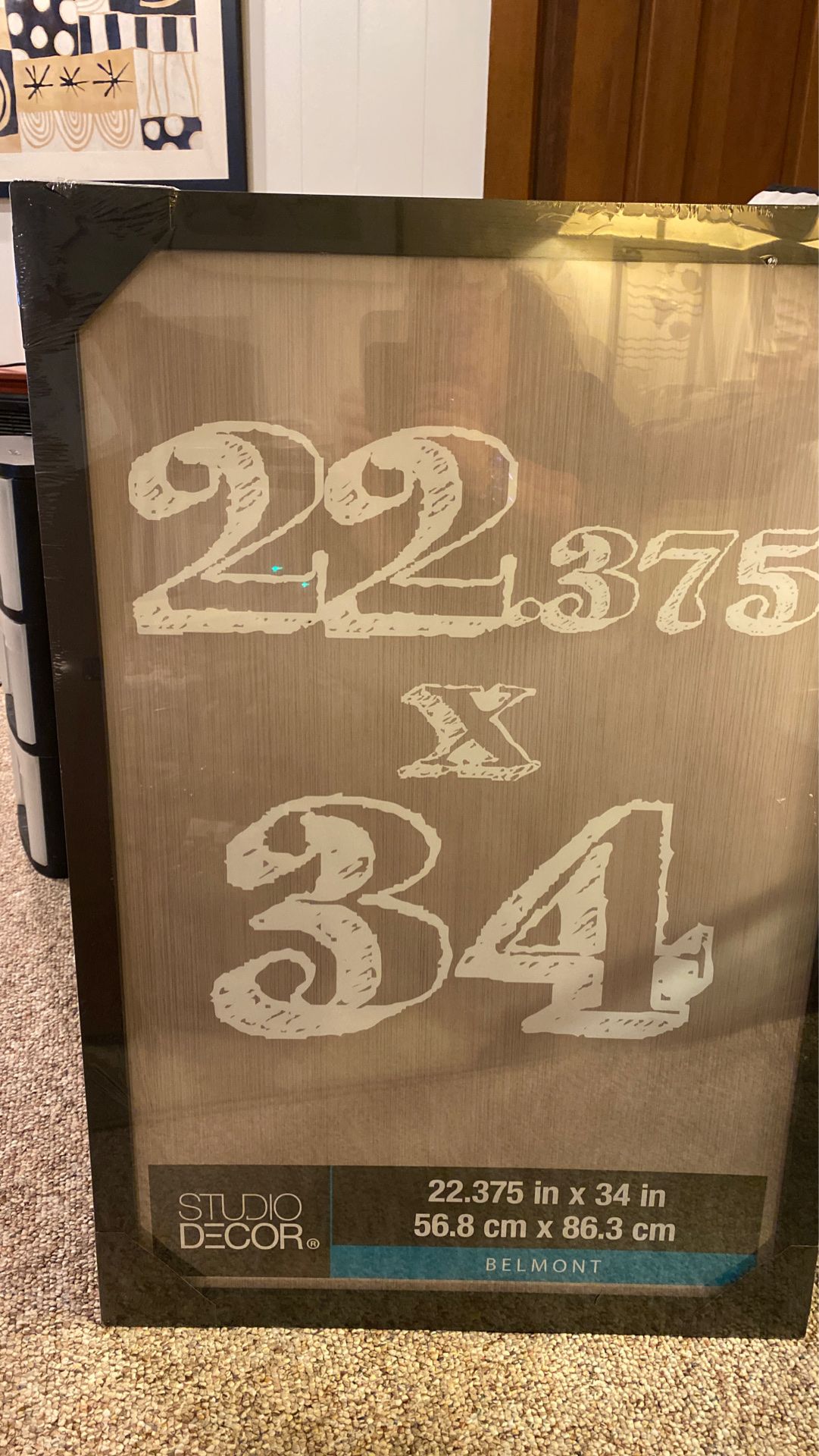 NEW BLACK BELMONT 22.375”x34” FRAME