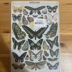 Papillons Butterflies Tin Sign (31 Butterflies) Brand New $15 Meet Up In Irving @dfwgoods