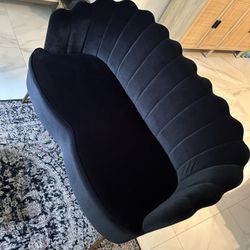 Black Velvet Loveseat 50.2inch 
