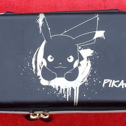 Unbranded Pikachu Theme Protrective Case For Nintendo Switch - OLED - Switch Lite - Pokémon - Black - Gold 