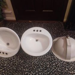 19 Inch Drop-In Glacier Bay Bathroom Sinks *BOWLS ONLY