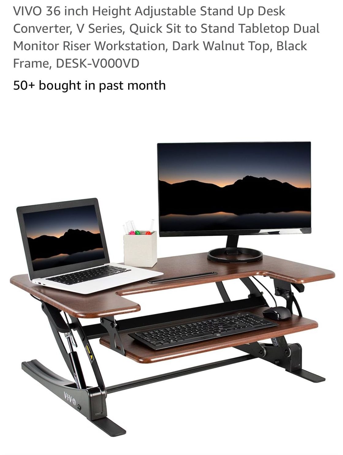 VIVO 36inch Adjustable stand Up Desk Riser