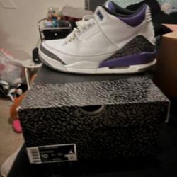 Air Jordan 3 Purple Size 10