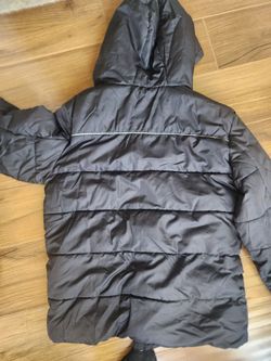 Black Hooded Puffer Jacket
