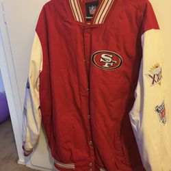 Niners Super Bowl Championship Series Jacket And Niners Jersey