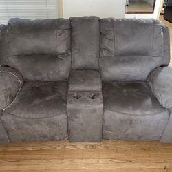 Ashley Furniture, Grey, Electric Loveseat Recliner