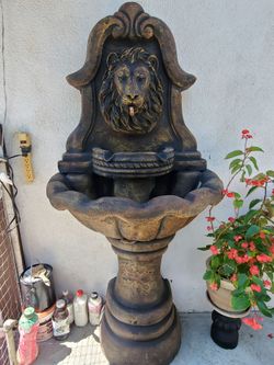 New 6ft Lion Wall Water Fountain