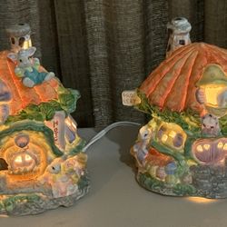 Vintage Porcelain Egg House Night Lights  (Hotel & Grocery) - $30.00 Each