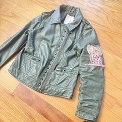Girls Fashionable Faux Leather Rocker Jacket 