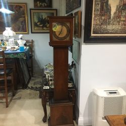 Grandfather Electric Clock From Interwar Period Antique Retro