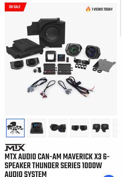 MTX AUDIO CAN-AM MAVERICK X3 6-SPEAKER THUNDER SERIES 1000W AUDIO SYSTEM