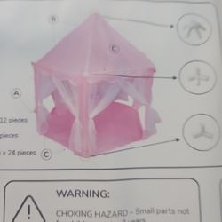 NEW Playvibe PRINCESS TENT w. Twinkle Lights!