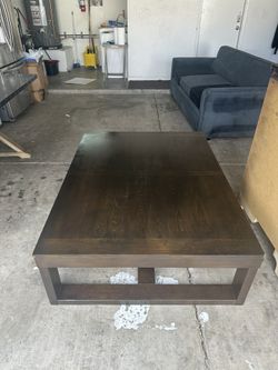 Big Square Wood Coffee Table