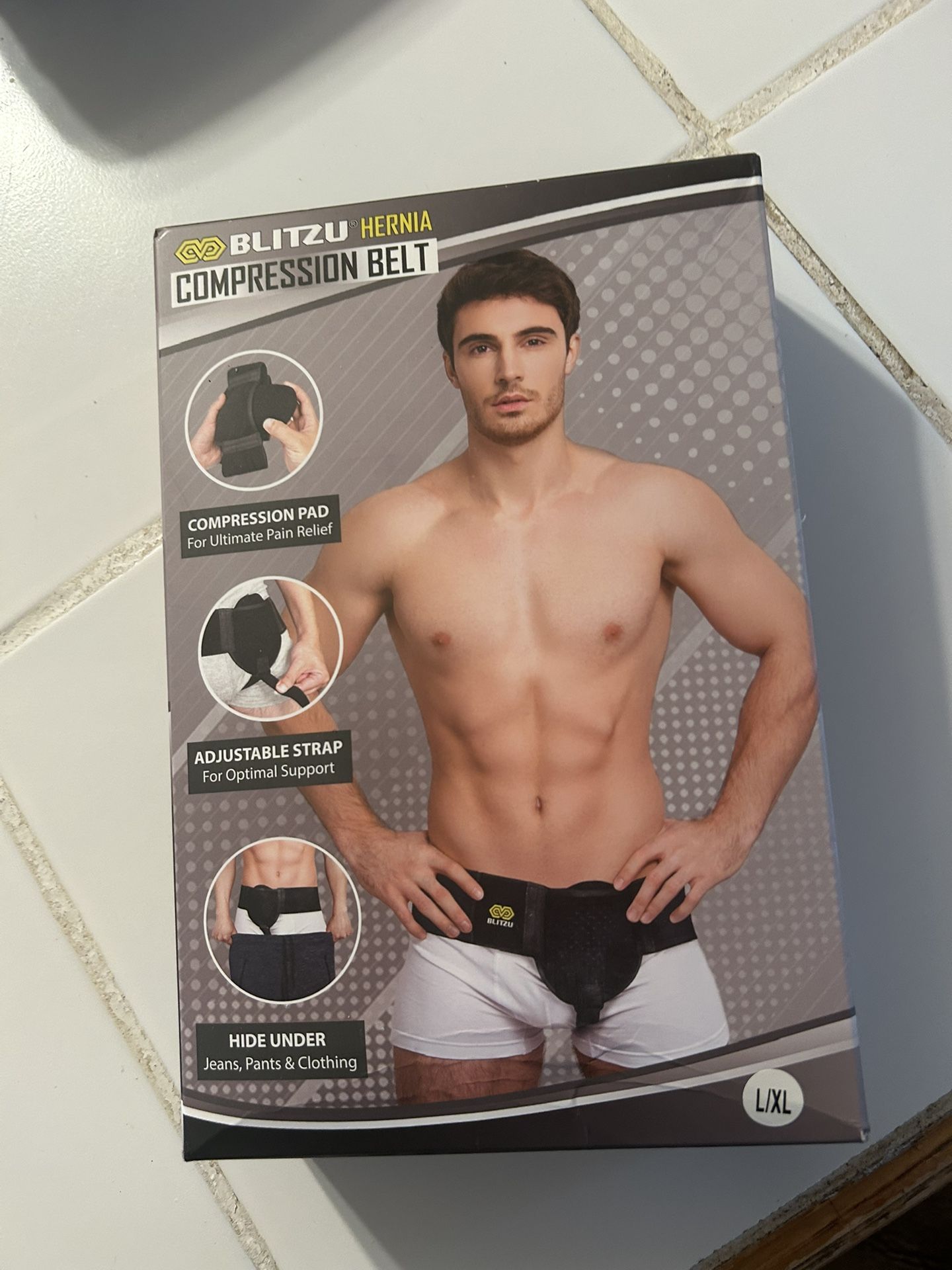 BLITZU Inguinal Hernia Belt for Men & Women with Compression Pad - Fits Left or Right Side - Post Surgery Hernia Support Truss for Inguinal, Incisiona