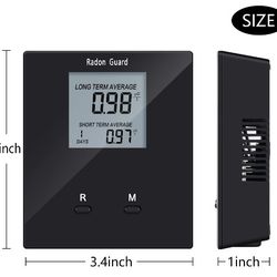 Home Radon Detector, Portable Radon Tester, Long and Short Term Monitor, Monitor Your Home Radon Level, Prevent Radon Exceed