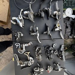 Huge Lot of Bike Parts - Derailleurs, Shifters, Forks - RockShox, Shimano & More!