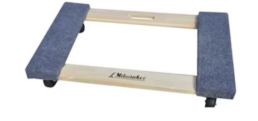 Milwaukee Wood 4 Wheel Moving Dolly 1000 lb capacity