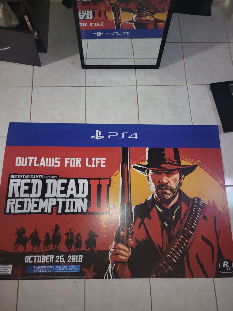 Red Dead 2 Promo Poster Display