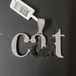 Sterling Silver Cat Pendant