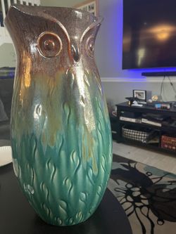 Decorative Owl Vase 