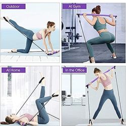 Pilates Bar with Resistance Bands | Easy to Use Portable Workout