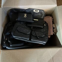 Large Box Of Steve Madden Purses From Small To Large And Two Generic Ones+ One Wallet, One Wristlet