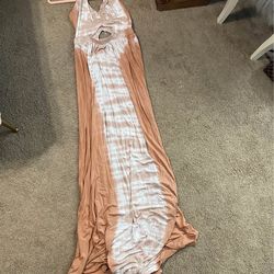 Go Couture Printed Cutout Halter Maxi Dress