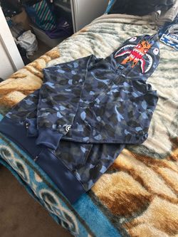 Bape navy blue hoodie 2XL